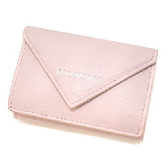 BALENCIAGA Wallet Leather Pink Tri - Picture 1 of 10